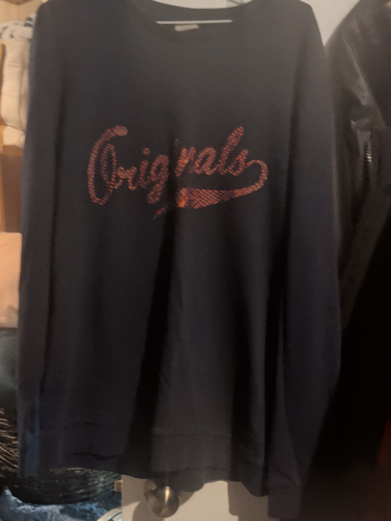 Jack & Jones Navy Crewneck Sweatshirt With Script Label